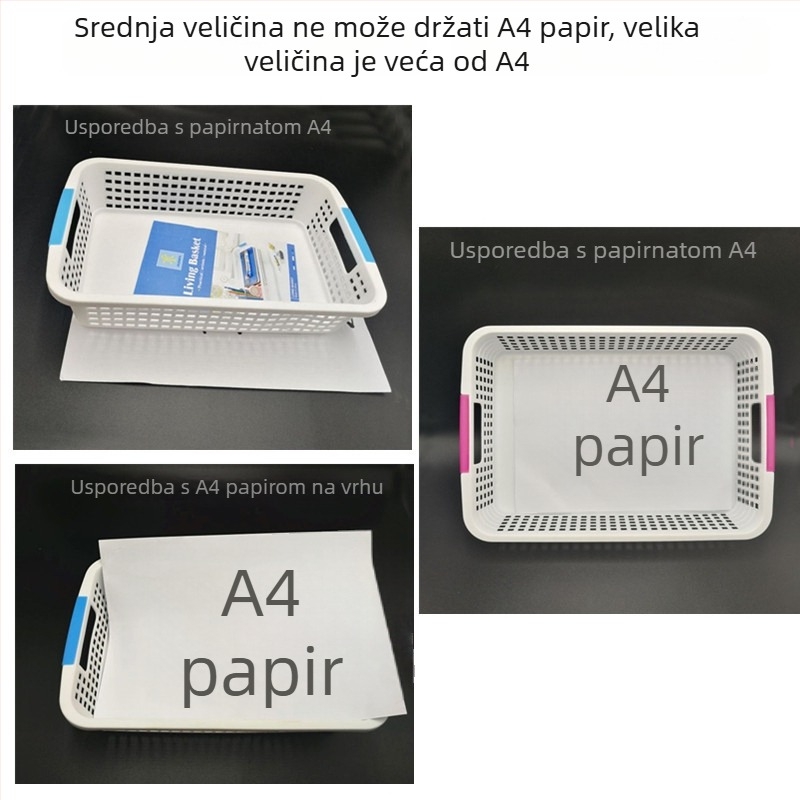 Plastična pravokutna košara za pohranu, model 3544, pakiranje 48 kom