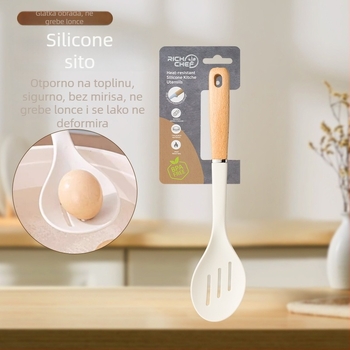 RICH CHEF Silikonska spatula za kuhanje – protuklizna, otporna na visoke temperature, hrana-klasa, s PP drškom
