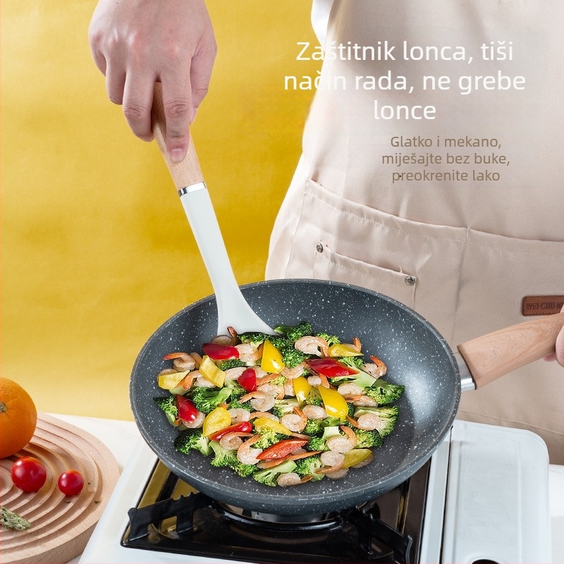 RICH CHEF Silikonska spatula za kuhanje – protuklizna, otporna na visoke temperature, hrana-klasa, s PP drškom