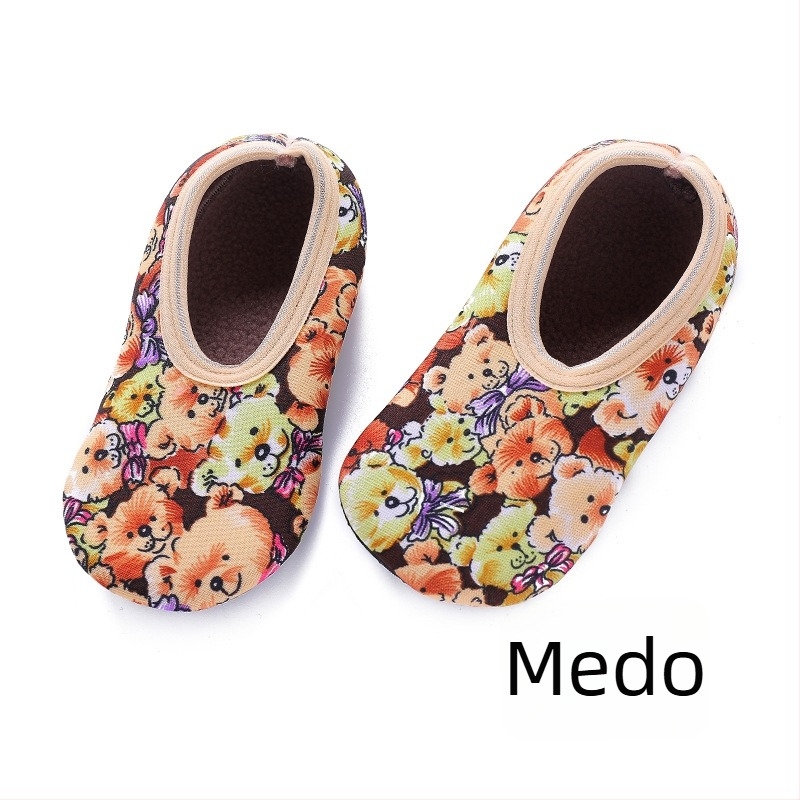 Protuklizne čarape za pod za bebe i djecu, s flis podlogom, debele mekane tabane, pogodne za učenje hodanja, proljeće-jesen-zima, unisex