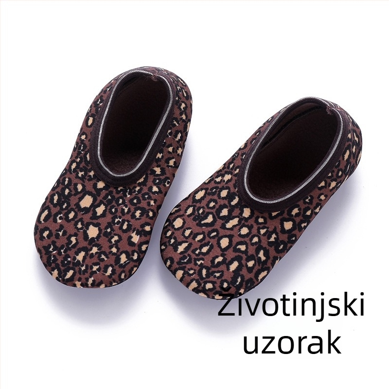 Protuklizne čarape za pod za bebe i djecu, s flis podlogom, debele mekane tabane, pogodne za učenje hodanja, proljeće-jesen-zima, unisex