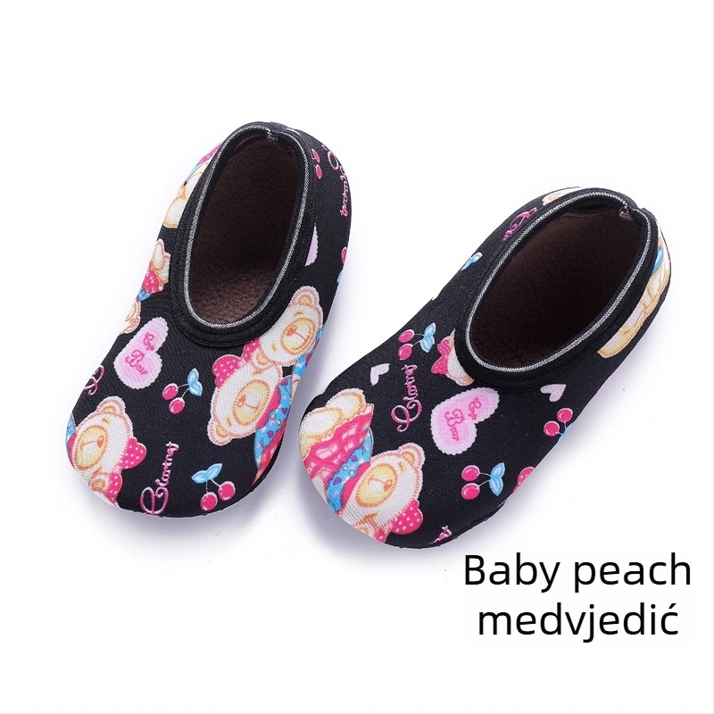 Protuklizne čarape za pod za bebe i djecu, s flis podlogom, debele mekane tabane, pogodne za učenje hodanja, proljeće-jesen-zima, unisex