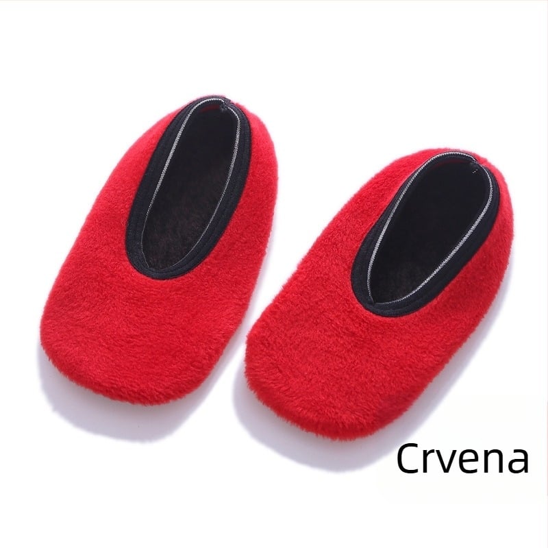 Protuklizne čarape za pod za bebe i djecu, s flis podlogom, debele mekane tabane, pogodne za učenje hodanja, proljeće-jesen-zima, unisex