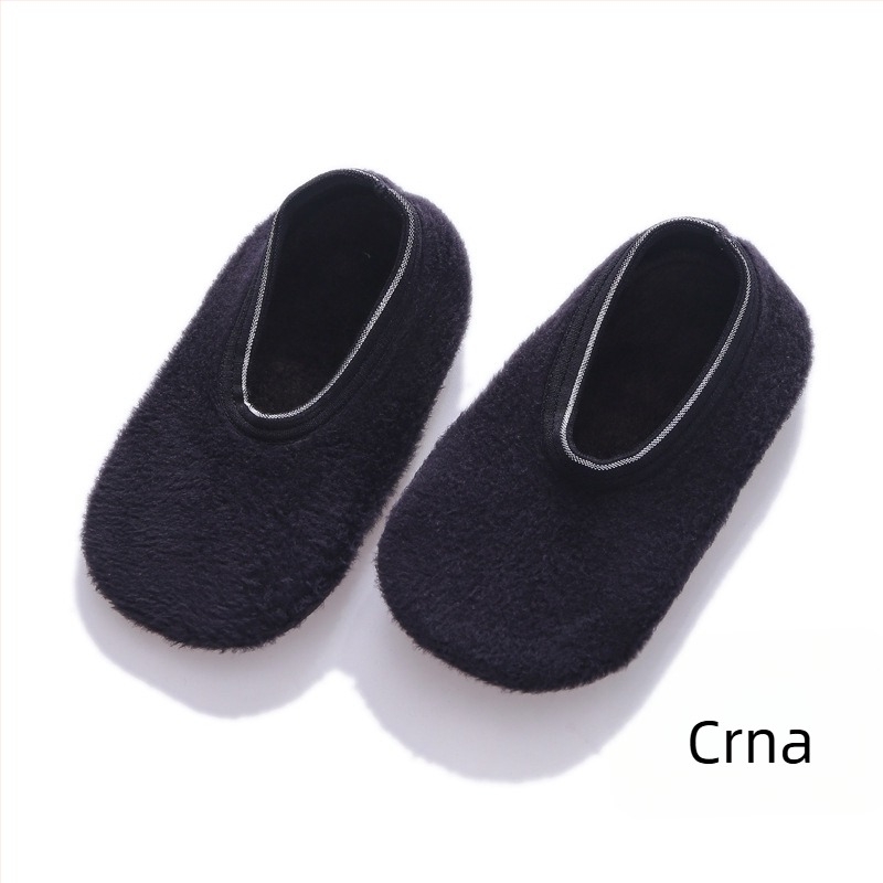 Protuklizne čarape za pod za bebe i djecu, s flis podlogom, debele mekane tabane, pogodne za učenje hodanja, proljeće-jesen-zima, unisex