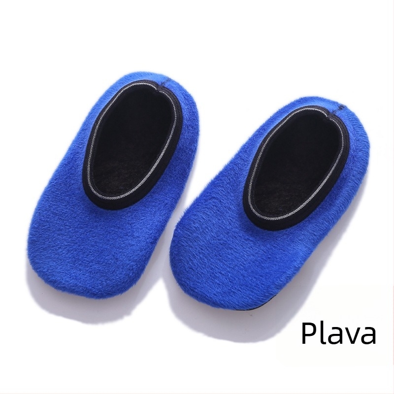 Protuklizne čarape za pod za bebe i djecu, s flis podlogom, debele mekane tabane, pogodne za učenje hodanja, proljeće-jesen-zima, unisex