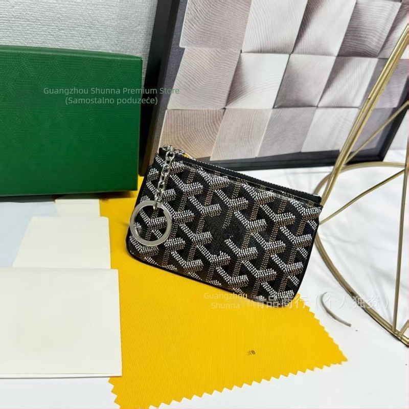 Kožni novčanik za kovanice s višestrukim odjeljcima za kartice, unisex, prvi sloj teleće kože, geometrijski uzorak, sintetička podstava, poslovni stil za svakodnevnu upotrebu