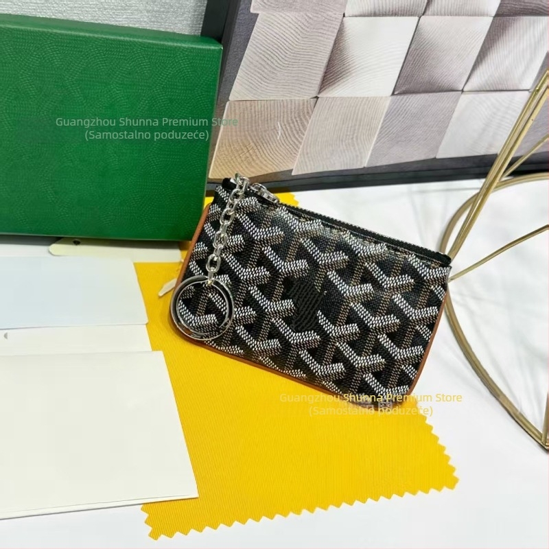 Kožni novčanik za kovanice s višestrukim odjeljcima za kartice, unisex, prvi sloj teleće kože, geometrijski uzorak, sintetička podstava, poslovni stil za svakodnevnu upotrebu