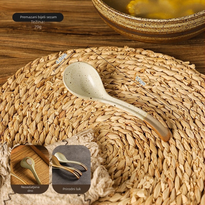 Vintage ručno izrađena žlica za juhu – materijal: svilen cvijet, uzorak 69850, poliranje Hemp wheel, jednostavan stil