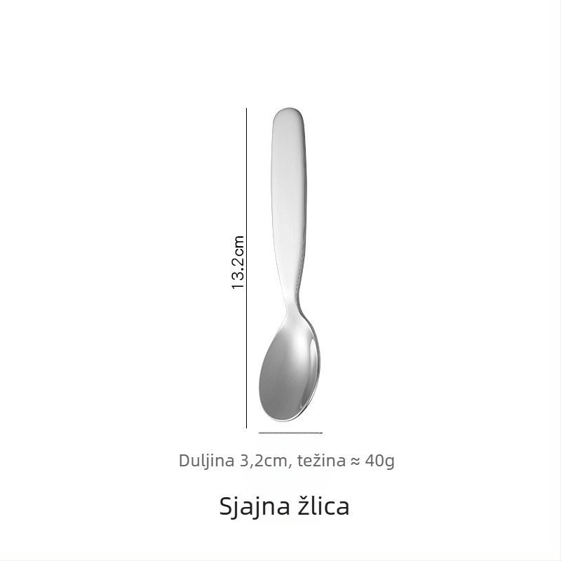 Dječji set vilice i žlice od nehrđajućeg čelika 304, za djecu, sjajna polirana površina, prilagodljiv logotip, nacionalni stil (304 nehrđajući čelik; za djecu; sjajna polirana površina; prilagodljiv logotip; nacionalni stil)