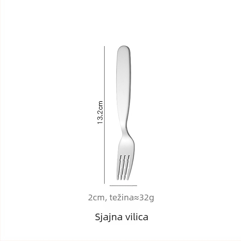 Dječji set vilice i žlice od nehrđajućeg čelika 304, za djecu, sjajna polirana površina, prilagodljiv logotip, nacionalni stil (304 nehrđajući čelik; za djecu; sjajna polirana površina; prilagodljiv logotip; nacionalni stil)