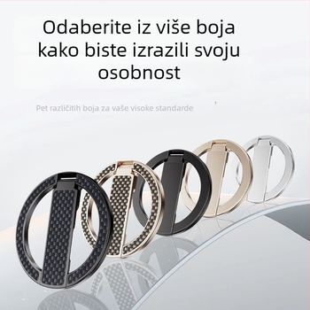 Magnetski držač za telefon s prstenom, N52 aluminijska legura, stolni držač, izdržljiv, lagan
