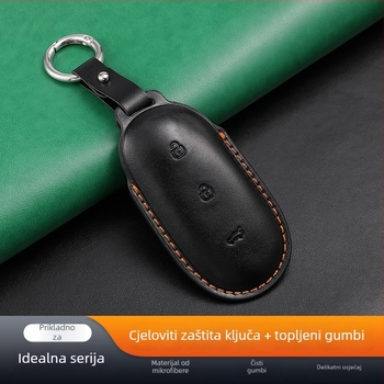 Ručna futrola za ključeve automobila od mikrovlakana za Ideal, s lancem za ključeve