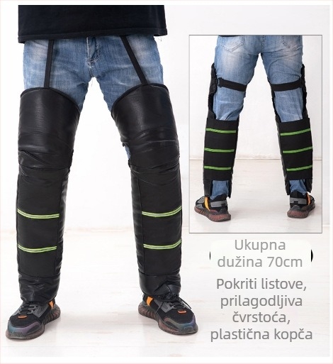 Koljena zaštita za motocikl i vožnju biciklom, zimna topla podstava, otporna na vjetar, debeli PU materijal