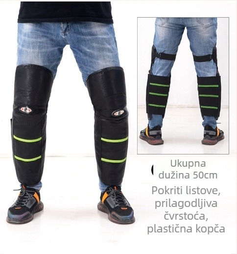 Koljena zaštita za motocikl i vožnju biciklom, zimna topla podstava, otporna na vjetar, debeli PU materijal