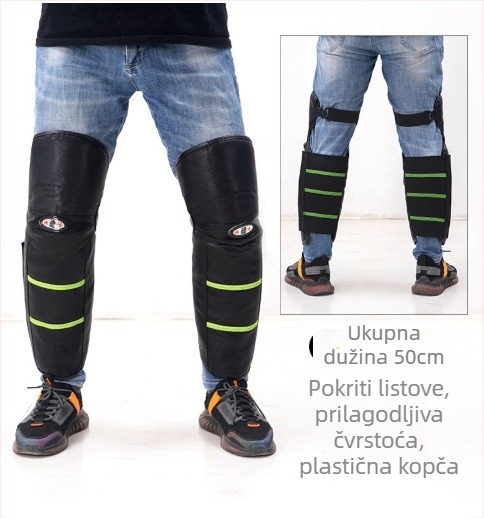 Koljena zaštita za motocikl i vožnju biciklom, zimna topla podstava, otporna na vjetar, debeli PU materijal