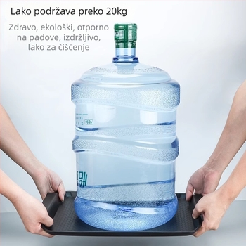 Plastični pravokutni pladanj za posluživanje, protuklizni, siguran za mikrovalnu pećnicu, mogućnost tiskanja logotipa, pogodan za hotele i restorane