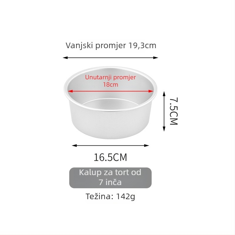 Kalup za Basque kolač – okrugli, aluminijska legura, za pečenje, moderni jednostavni stil (aluminijska legura; okrugli; za pečenje)