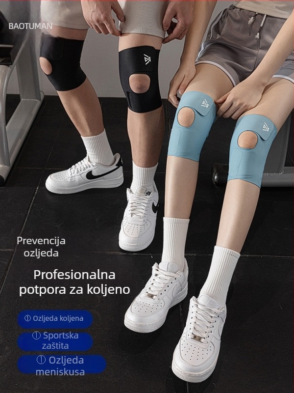 Unisex ultra-tanki zaštitnik koljena s zaštitom meniska i patelle, za trčanje, odbojku i vožnju biciklom