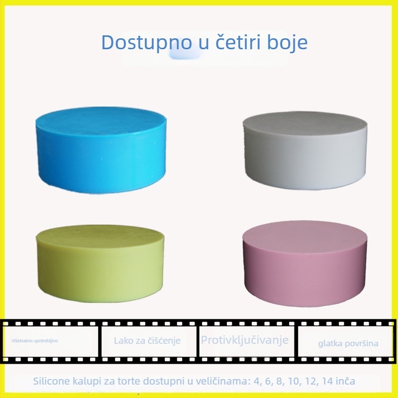 Okrugla silikonska kalupa za kolač za DIY fondant dekoraciju i vježbanje premazivanja