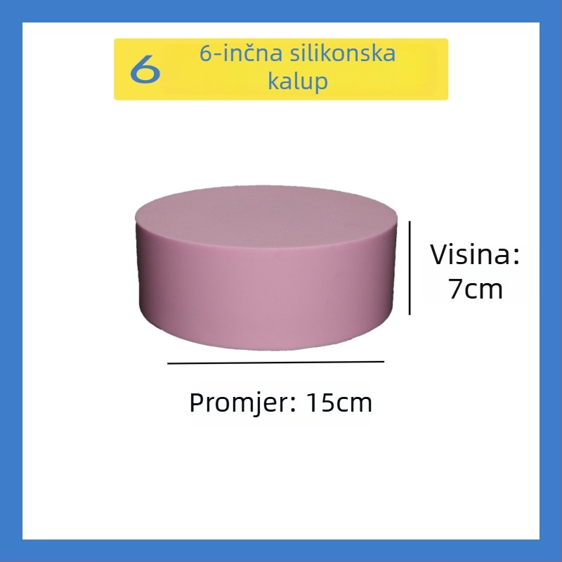 Okrugla silikonska kalupa za kolač za DIY fondant dekoraciju i vježbanje premazivanja