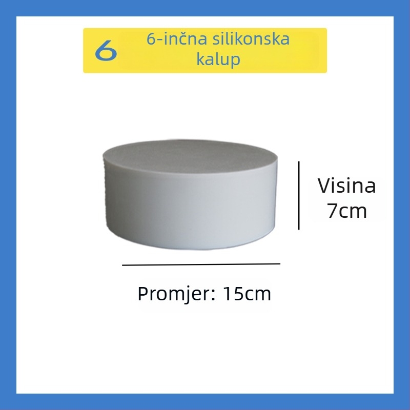 Okrugla silikonska kalupa za kolač za DIY fondant dekoraciju i vježbanje premazivanja
