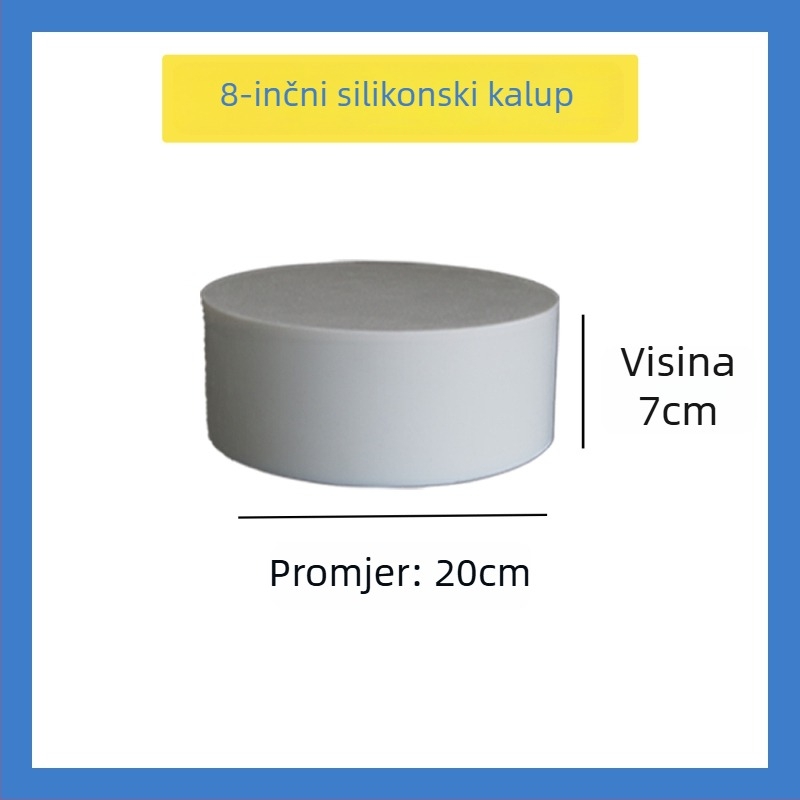 Okrugla silikonska kalupa za kolač za DIY fondant dekoraciju i vježbanje premazivanja
