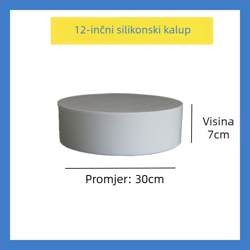 Okrugla silikonska kalupa za kolač za DIY fondant dekoraciju i vježbanje premazivanja