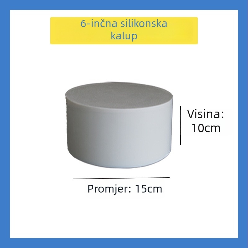 Okrugla silikonska kalupa za kolač za DIY fondant dekoraciju i vježbanje premazivanja