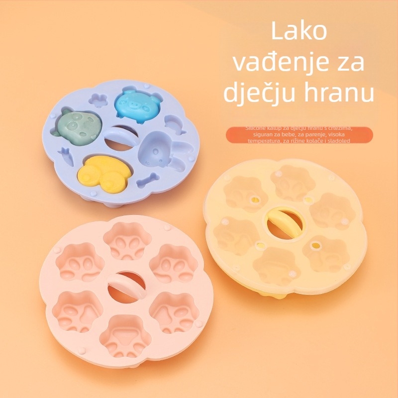 Silikonska kalupa za kolače, prehrambene klase, nepravilnog oblika, za kuhanje na pari dječjih jela