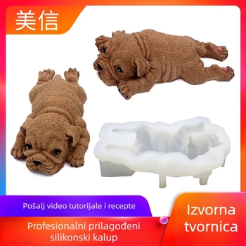 Silikonska kalupa za Shar Pei psa – mousse torta, sladoled i puding; nepravilnog oblika; materijal silikon; stil životinjski jacquard; kalup za pečenje/tortu