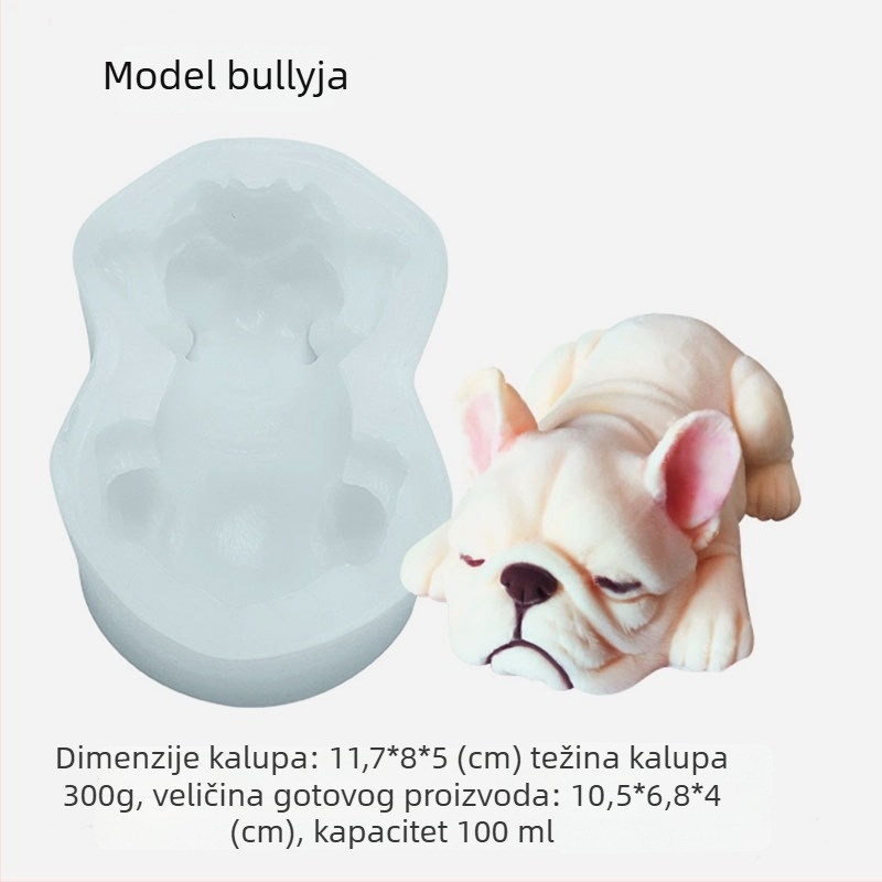 Silikonska kalupa za Shar Pei psa – mousse torta, sladoled i puding; nepravilnog oblika; materijal silikon; stil životinjski jacquard; kalup za pečenje/tortu