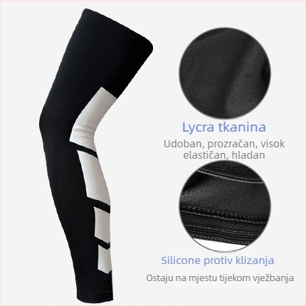Dugotrajne zaštitne gaće za potkoljenicu za odrasle — košarka i nogomet, zaštita donje noge, elastični Lycra, brzo sušenje