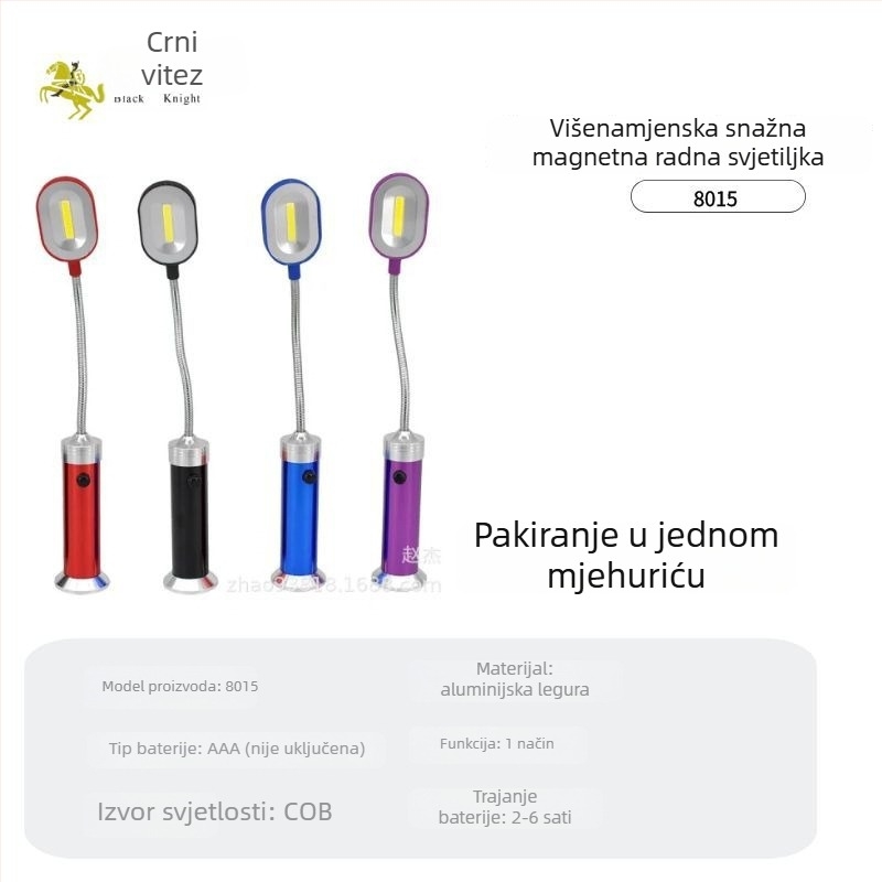 Hitno radno svjetlo s 9-LED COB, ručno pokretanje, magnetna baza, aluminijsko tijelo