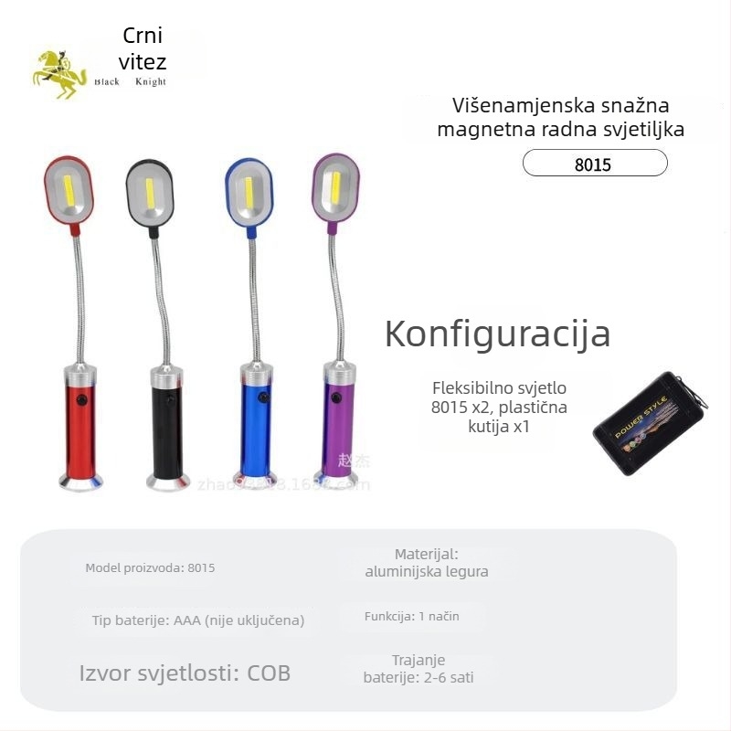 Hitno radno svjetlo s 9-LED COB, ručno pokretanje, magnetna baza, aluminijsko tijelo