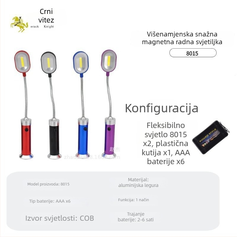 Hitno radno svjetlo s 9-LED COB, ručno pokretanje, magnetna baza, aluminijsko tijelo