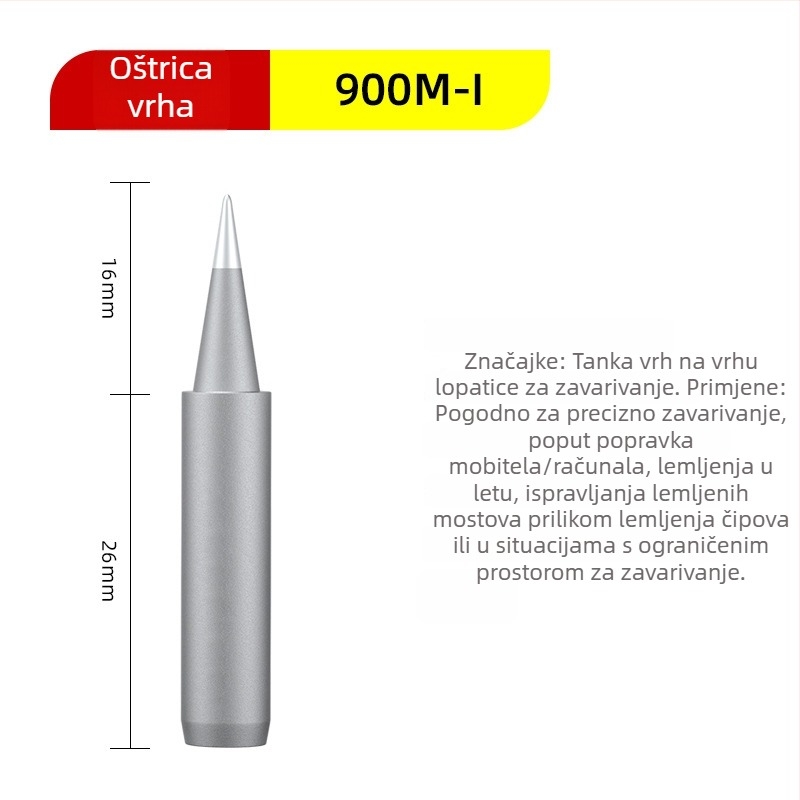 Vrhovi za lemilicu – LIHONK/Macro, 900m serija, oblici vrhova: rezni, okrugli, oštri, potkovasti