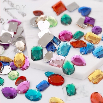 Akrilni kristali za ručno šivanje — set za ukrašavanje vjenčanica i odjeće (DIY)