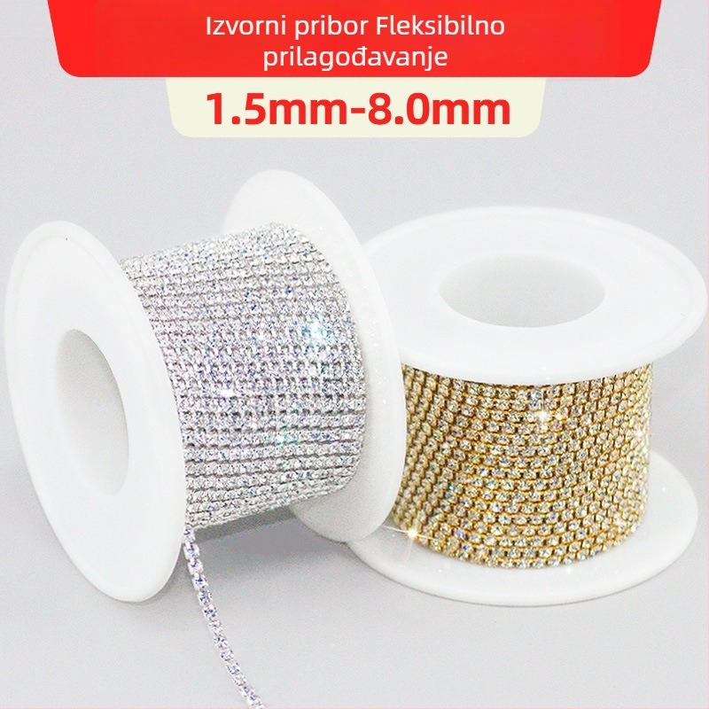 DIY Rhinestone Claw Chain za haljinu — ručno šivani dodaci od kristalnog stakla