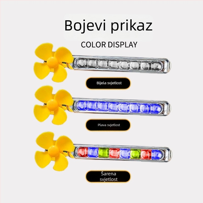 Vjetrom pokretana LED dnevna svjetla za automobile i motocikle, bez žica (1W, 3V, 0.2A)