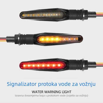 LED pokazivač smjera za motocikl, 12V, ravni bar dizajn, model 027a/027b, univerzalna kompatibilnost