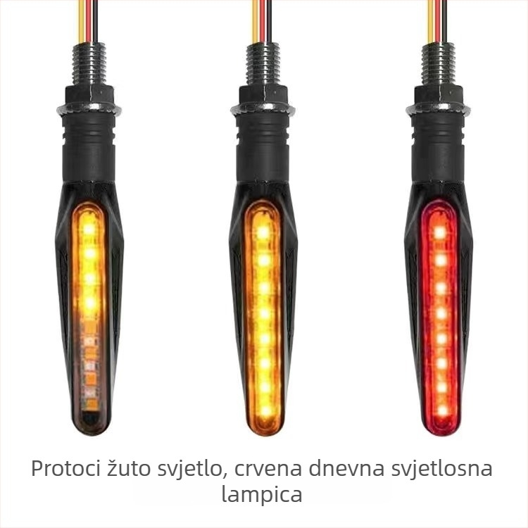 LED pokazivač smjera za motocikl, 12V, ravni bar dizajn, model 027a/027b, univerzalna kompatibilnost