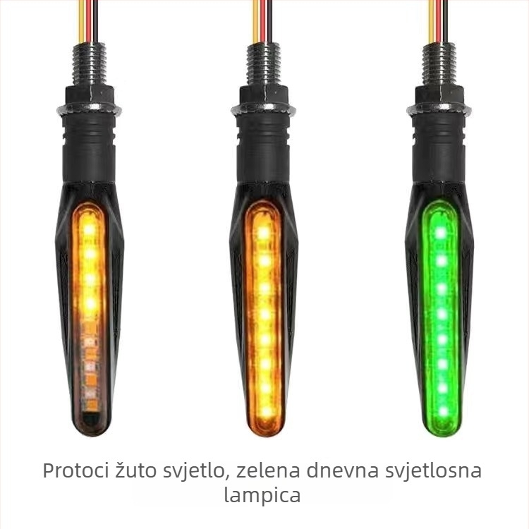 LED pokazivač smjera za motocikl, 12V, ravni bar dizajn, model 027a/027b, univerzalna kompatibilnost