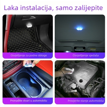 Unutarnje LED osvjetljenje autom – bežično, bez vodiča, ambijentalno osvjetljenje, model Touch LED lighting (Značka: Car Fragrance; OEM; Pomoć pri instalaciji)