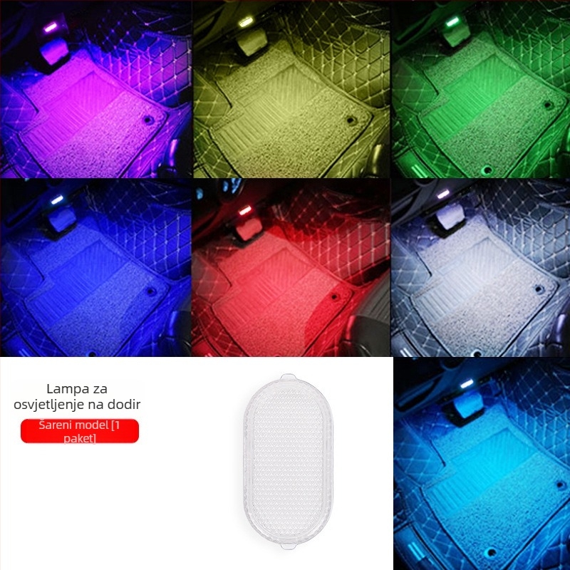 Unutarnje LED osvjetljenje autom – bežično, bez vodiča, ambijentalno osvjetljenje, model Touch LED lighting (Značka: Car Fragrance; OEM; Pomoć pri instalaciji)