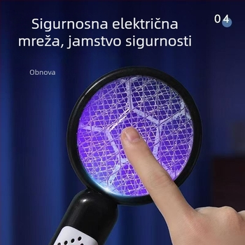 Električna mreža protiv komaraca s LED svjetlom, USB napajanje, pokrivenost 41-60㎡, Ni-Zn-Fe mreža