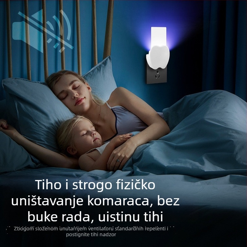 Nova lampa za uništavanje komaraca za kućnu upotrebu, priključna lampa za hvatanje letećih insekata uz ljubičastu svjetlost, unutarnja hvatanje