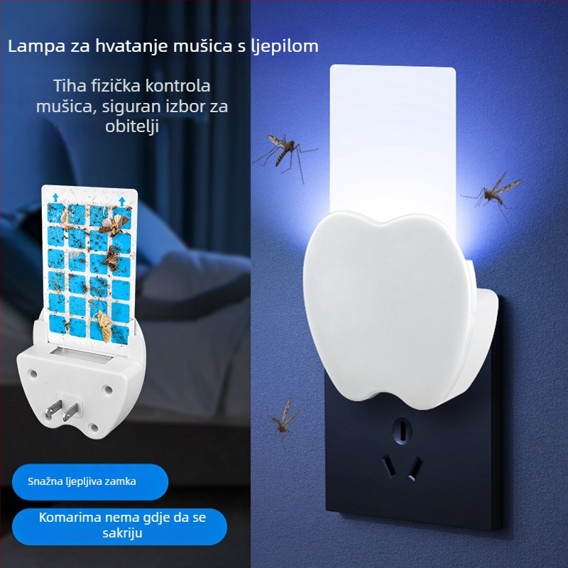 Nova lampa za uništavanje komaraca za kućnu upotrebu, priključna lampa za hvatanje letećih insekata uz ljubičastu svjetlost, unutarnja hvatanje
