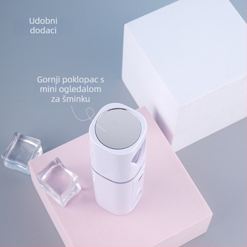 Ručni uređaj za hidrataciju raspršivanjem – hladno raspršivanje, nano magla, ugrađena baterija 300–500 mAh, vrijeme raspršivanja do 10 s, 1. stupanj