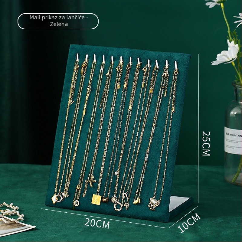 Držač za naušnice - stolni stalak za nakit od flanel materijala, višenamjenski i prijenosni, 1-sloj skladištenja