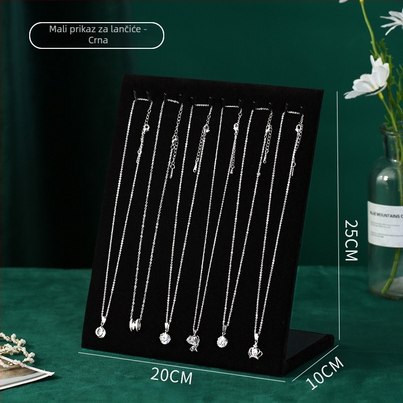 Držač za naušnice - stolni stalak za nakit od flanel materijala, višenamjenski i prijenosni, 1-sloj skladištenja